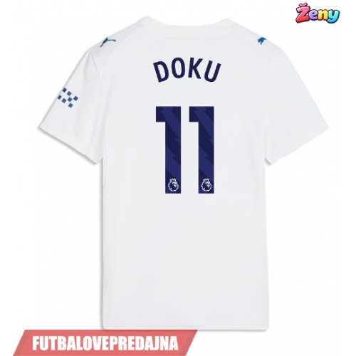 Lacne Ženy Futbalové dres Manchester City Jeremy Doku #11 2026-27 Krátky Rukáv - Tretina